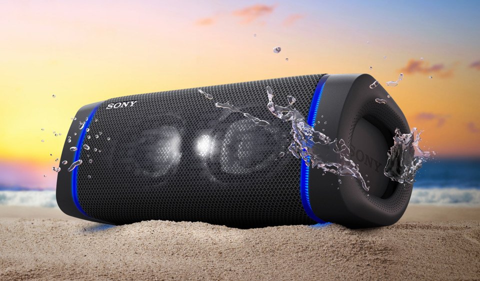 Sony SRS XB33 - Speaker bluetooth waterproof, cassa portatile con autonomia fino a 24 ore e effetti luminosi (Nero)