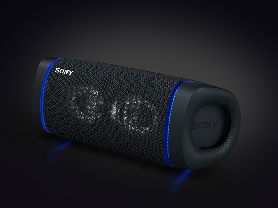 Sony SRS XB33 - Speaker bluetooth waterproof, cassa portatile con autonomia fino a 24 ore e effetti luminosi (Nero)