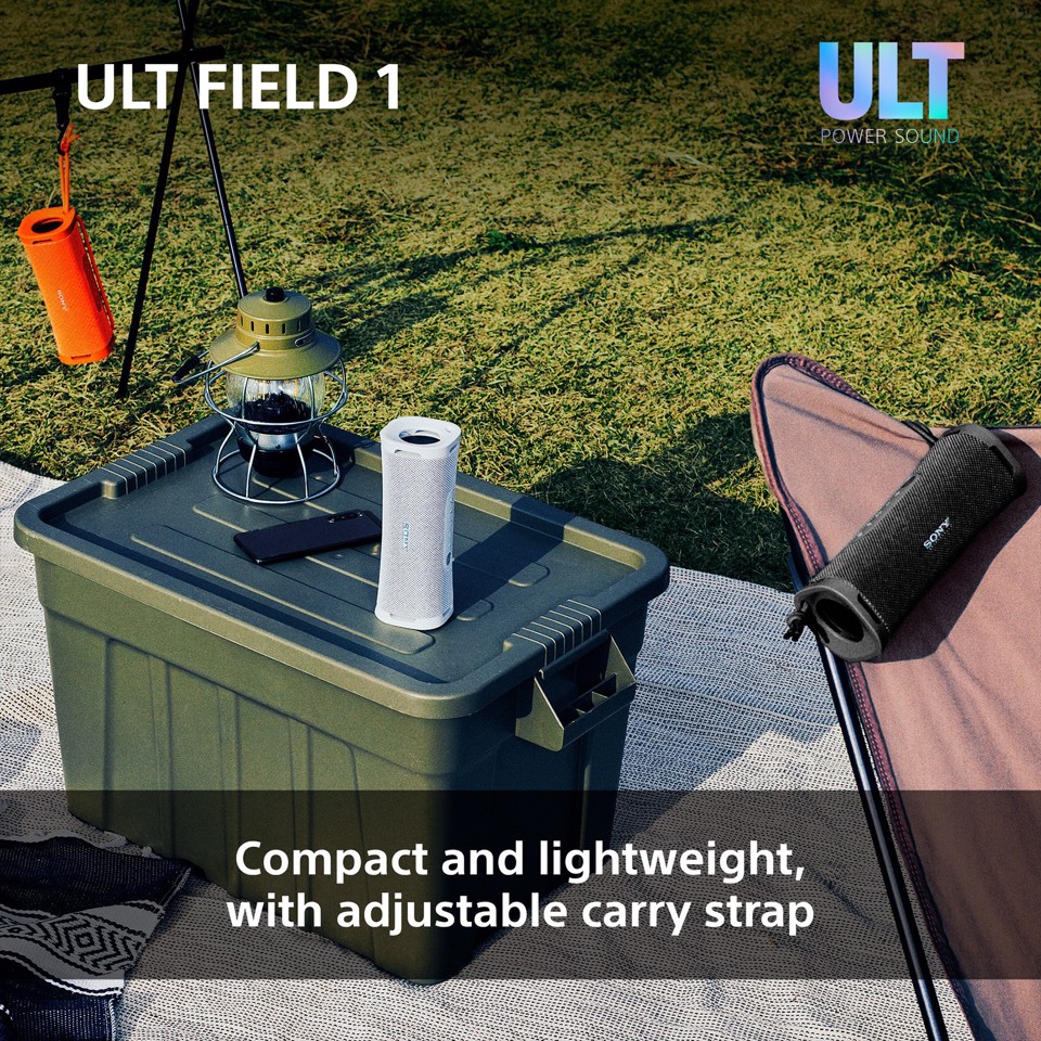 Sony ULT FIELD 1 - Speaker portatile wireless Bluetooth con ULT POWER SOUND, bassi potenti, IP67, impermeabile, antipolvere, antiurto, batteria da 12 ore, qualità chiamata chiara, anche da esterno, viaggio