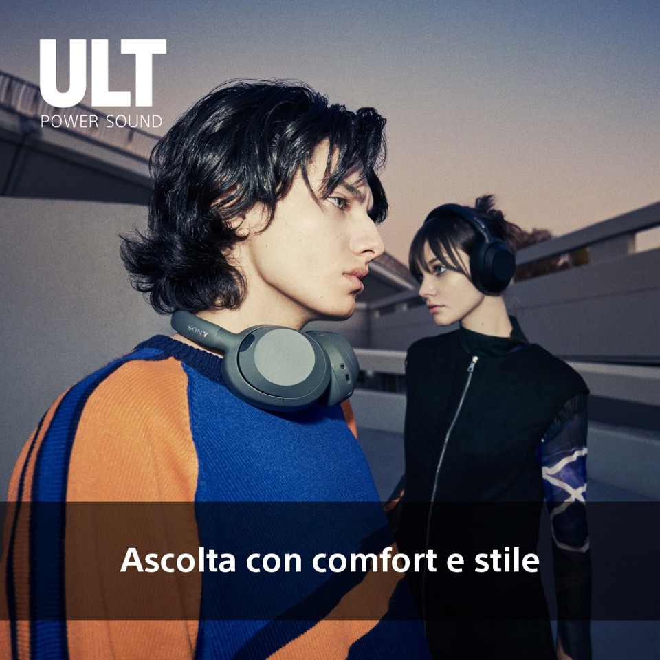 Sony ULT WEAR - Cuffie Bluetooth Wireless con ULT POWER SOUND, bassi profondi, Noise Cancelling, ottima qualità delle chiamate, durata della batteria fino a 30 ore, IOS e Android