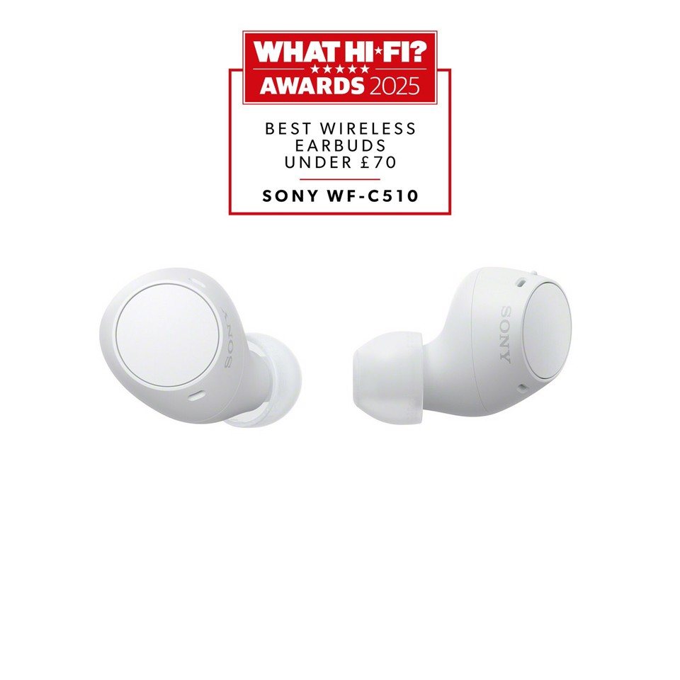 Sony WF-C510 | Cuffie True Wireless - Suono di alta qualità, Equalizzatore personalizzabile, Design Confortevole, Batteria da 22 ore, Ricarica Rapida, Connessione Multipoint Bluetooth, Ambient Sound Mode, Spotify Tap, Classificazione IPX4 - Bianco