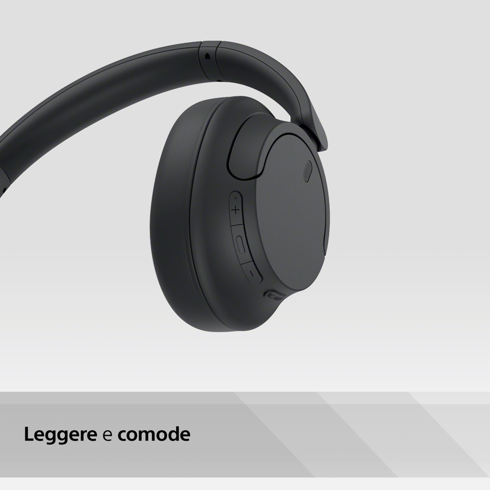 Sony WH-CH720N Cuffie Bluetooth wireless con cancellazione del rumore - Durata della batteria fino a 35 ore e ricarica rapida - Nero