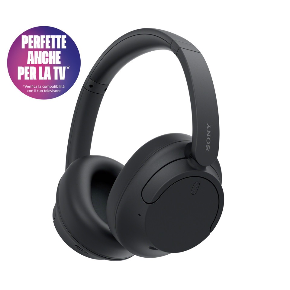Sony WH-CH720N Cuffie Bluetooth wireless con cancellazione del rumore - Durata della batteria fino a 35 ore e ricarica rapida - Nero