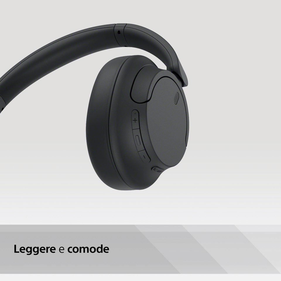 Sony WH-CH720N Cuffie Bluetooth wireless con cancellazione del rumore - Durata della batteria fino a 35 ore e ricarica rapida - Nero