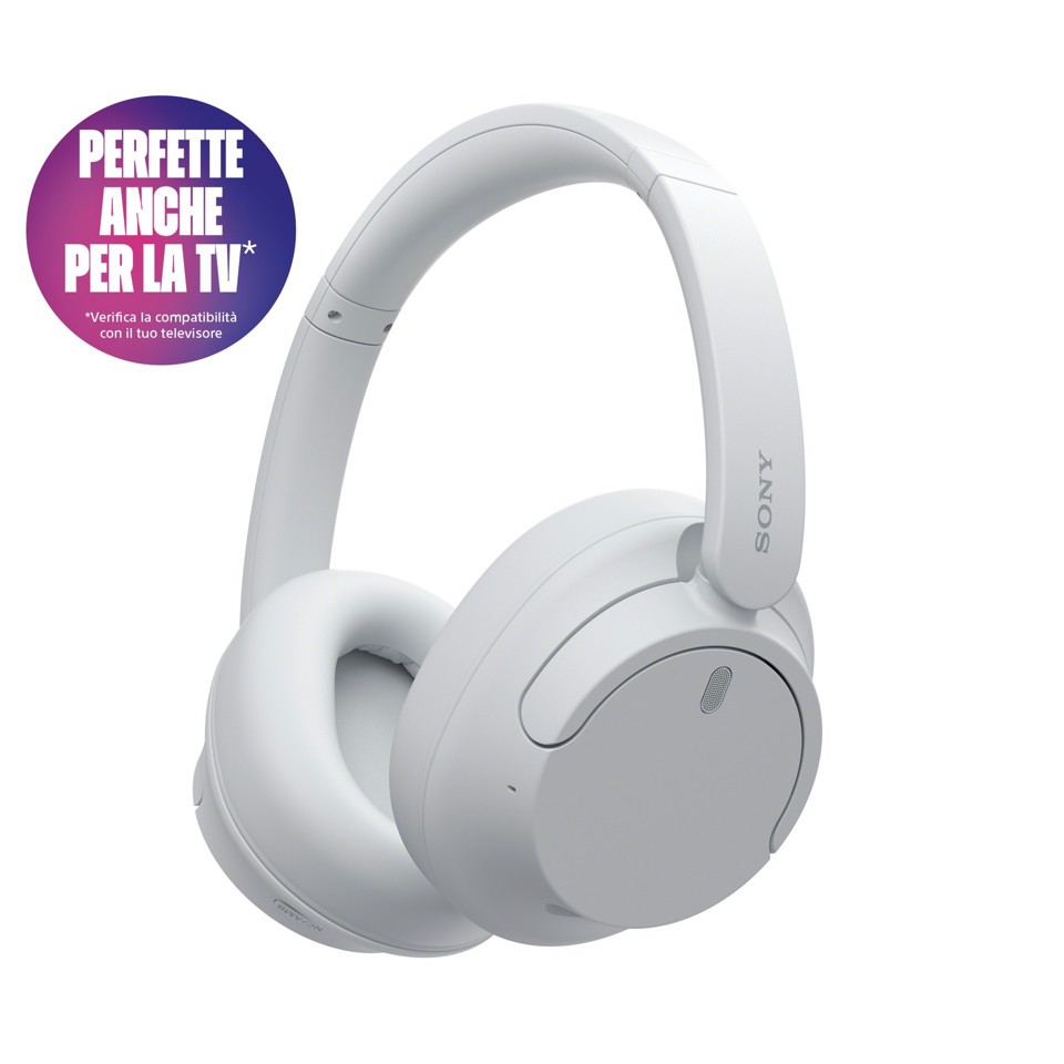 Sony WH-CH720N Cuffie Bluetooth wireless con cancellazione del rumore - Durata della batteria fino a 35 ore e ricarica rapida - Bianco