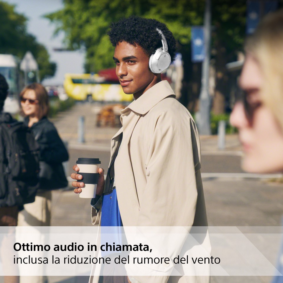 Sony WH-CH720N Cuffie Bluetooth wireless con cancellazione del rumore - Durata della batteria fino a 35 ore e ricarica rapida - Bianco