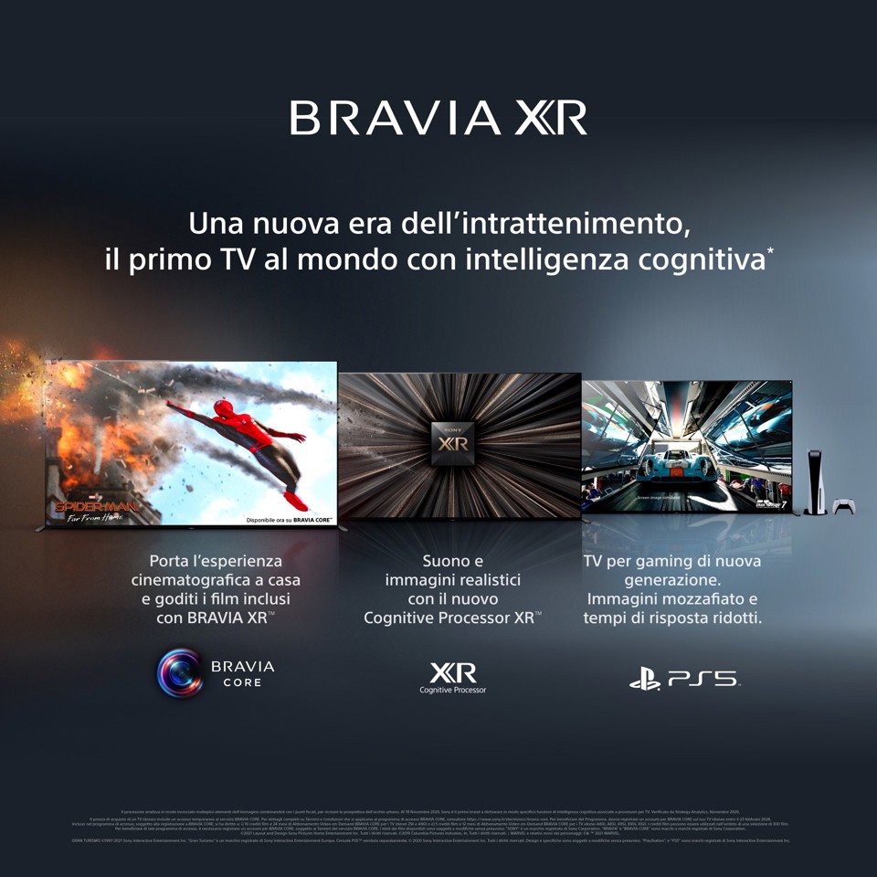 Sony XR-55A90J - Smart TV OLED 55 pollici, 4K ultra HD, HDR, con Google TV, Perfect for PlayStation™ 5 (Nero, Modello 2021)