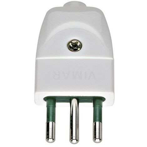 SPINA ASSIALE 10A 250V BIANCA STANDARD ITALIANO TIPO S10 2P