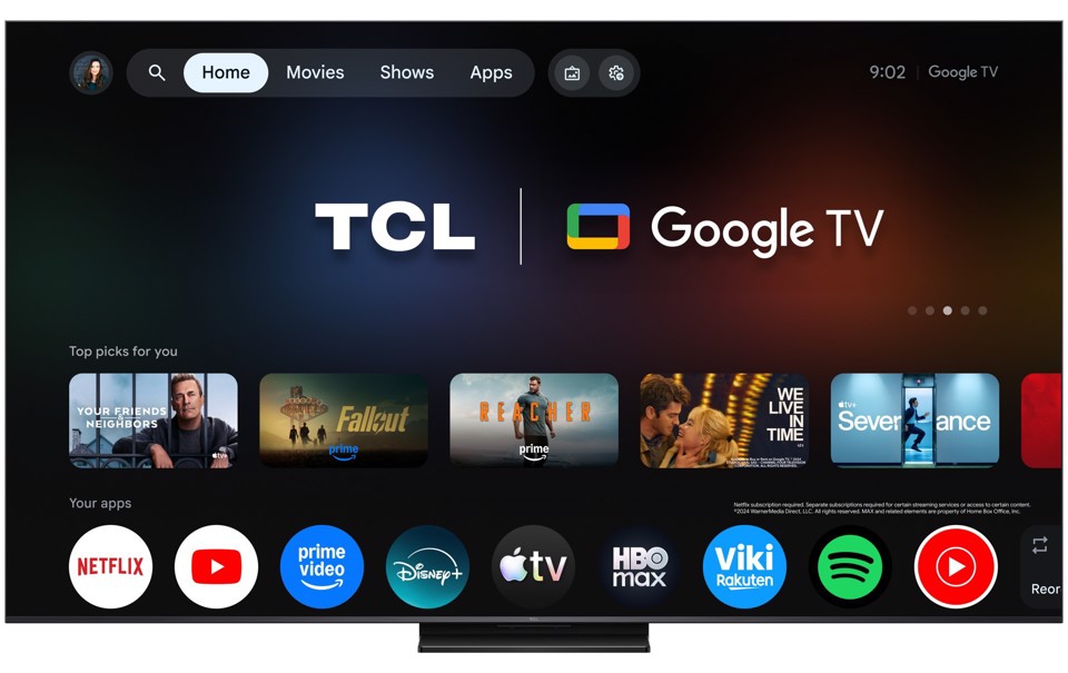 TCL C6K Pro TV 55C6K PRO 55” QD-Mini LED TV, 4K HDR 1000 nits, 180 dimming zones, Google TV, Dolby Vision & Atmos, 2.1 Onkyo, 144Hz, AirPlay 2