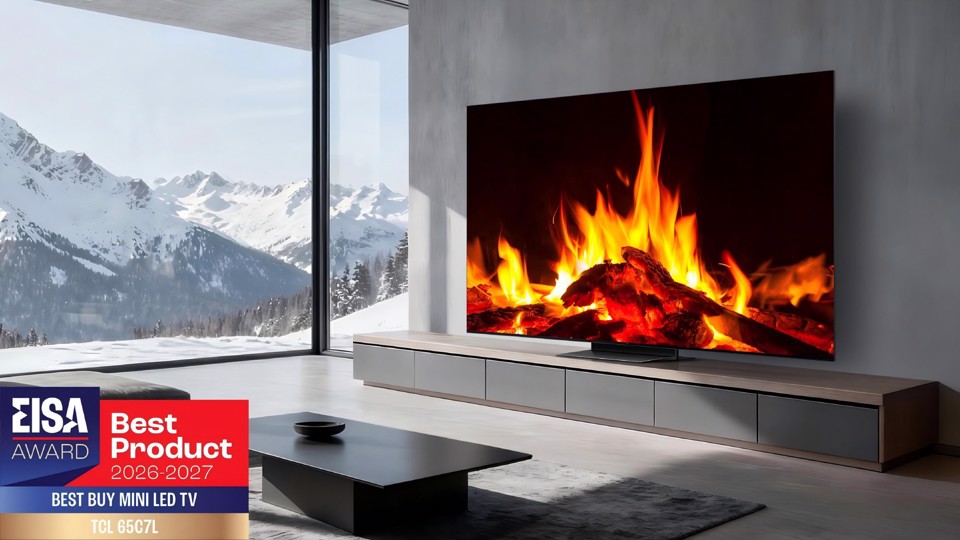 TCL C7L TV 65C7L SQD‑Mini LED da 65", 4K HDR, 3000 nit, 1.152 zone di dimming, Google TV, 144Hz, Dolby Vision & Atmos, Audio Bang & Olufsen