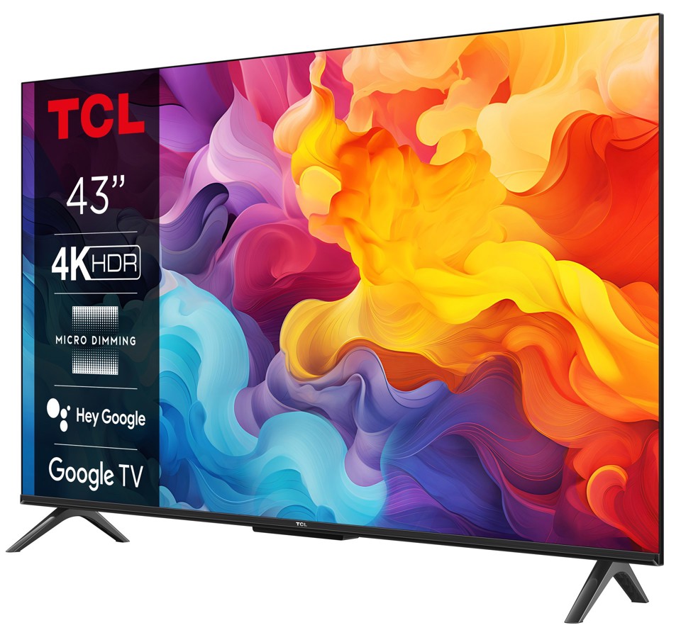 TCL P655 Serie P65 Smart TV Ultra HD 4K 43" 43P655, Dolby Audio, Controlli vocali, Google TV