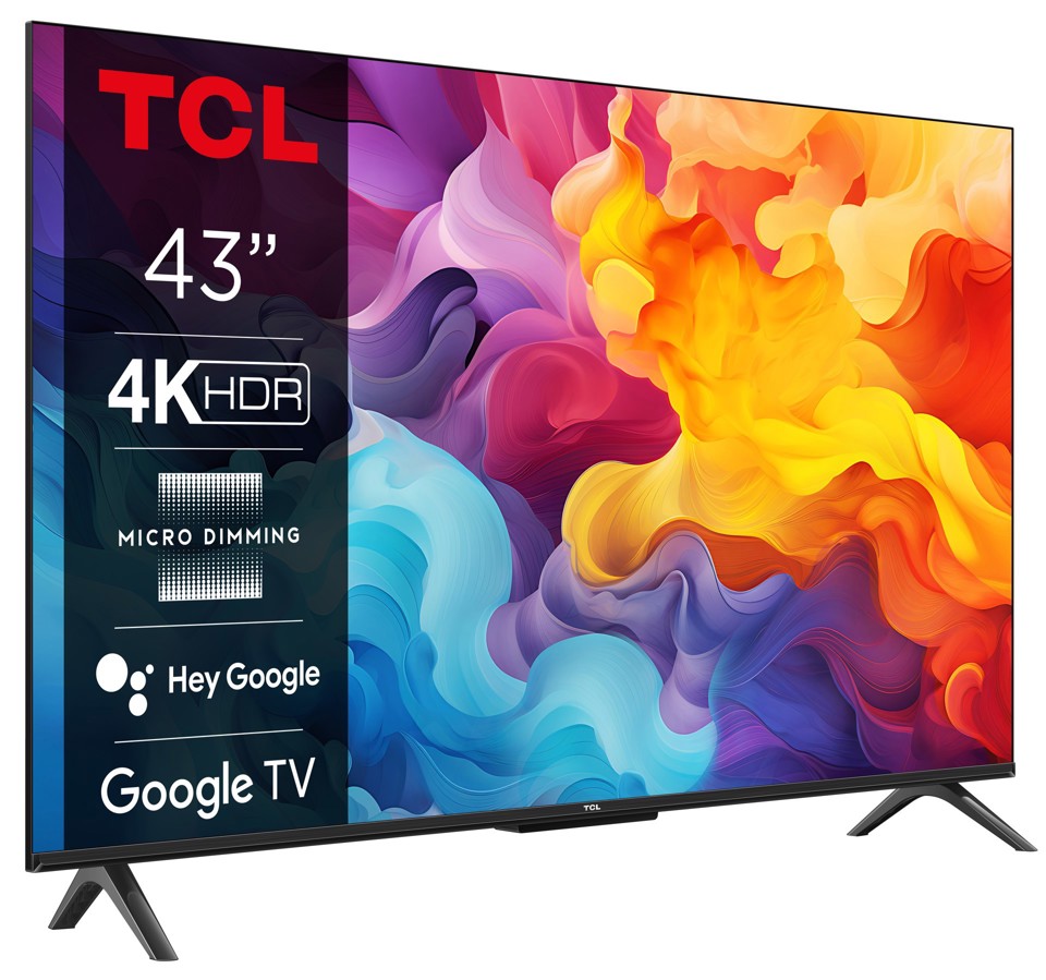 TCL P655 Serie P65 Smart TV Ultra HD 4K 43" 43P655, Dolby Audio, Controlli vocali, Google TV