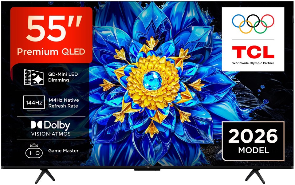 TCL P8L TV 55P8L – QD-Mini LED 55", 4K HDR, Google TV, 144Hz VRR, Dolby Vision & Dolby Atmos