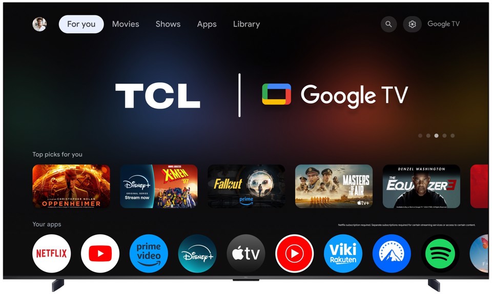 TCL P8L TV 98P8L – QD-Mini LED 98", 4K HDR, Google TV, 144Hz VRR, Audio Onkyo 2.1