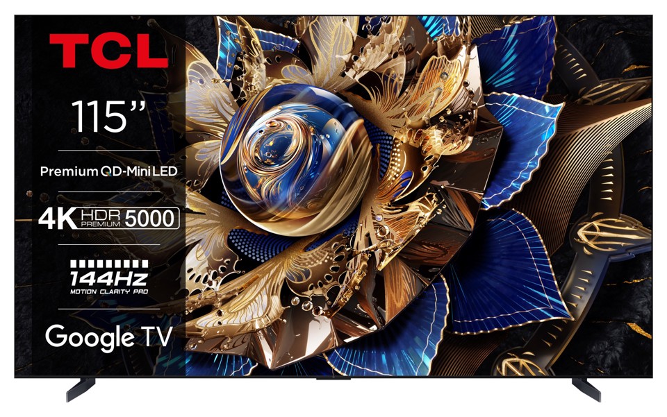 TCL X95 Serie Smart TV Mini LED 4K 115" 115X955, 144Hz, audio Onkyo 6.2.2, Google TV