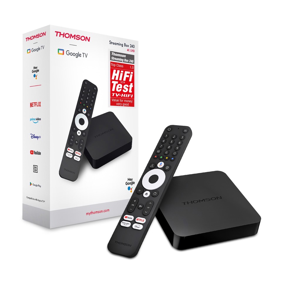Thomson 240G Smart TV box Nero 4K Ultra HD 8 GB Wi-Fi Collegamento ethernet LAN