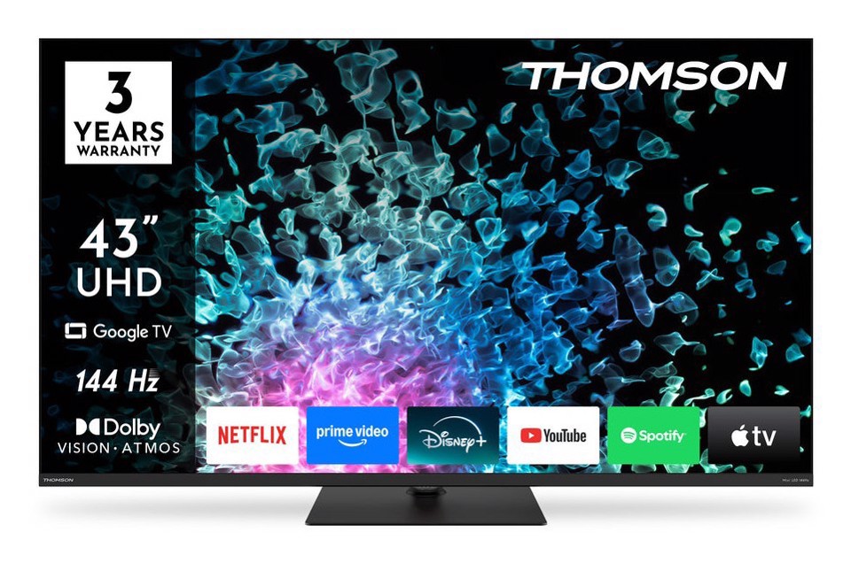 Thomson 43MG7C15 TV 109,2 cm (43") 4K Ultra HD Smart TV Wi-Fi Nero 320 cd/m²
