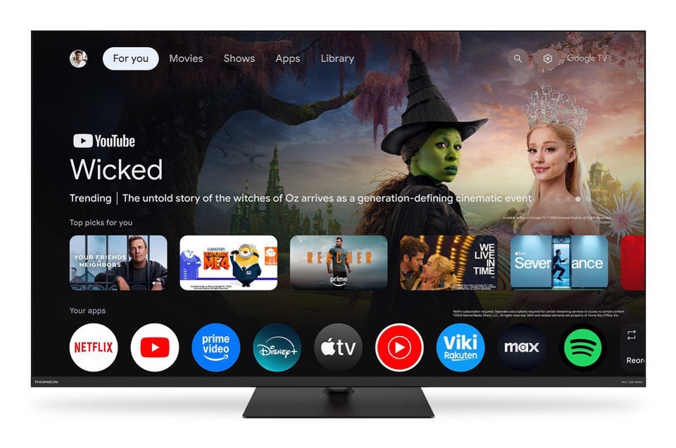 Thomson 43MG7C15 TV 109,2 cm (43") 4K Ultra HD Smart TV Wi-Fi Nero 320 cd/m²