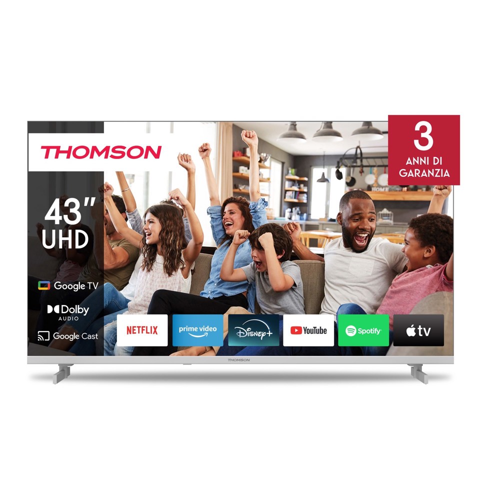 Thomson 43UG4S14W TV 109,2 cm (43") 4K Ultra HD Smart TV Wi-Fi Bianco