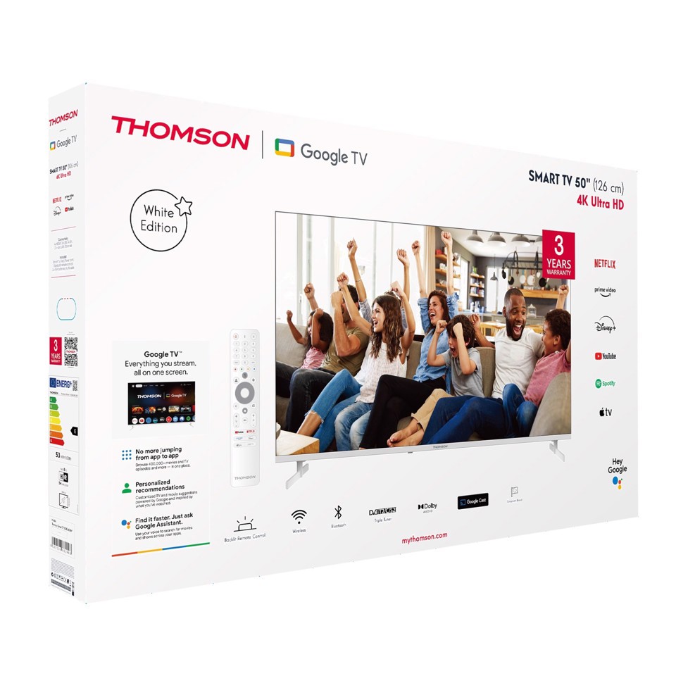 Thomson 50UG4S14W TV 127 cm (50") 4K Ultra HD Smart TV Wi-Fi Bianco