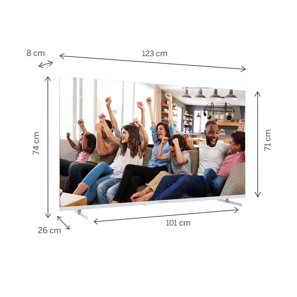 Thomson 55UG4S14W TV 139,7 cm (55") 4K Ultra HD Smart TV Wi-Fi Bianco