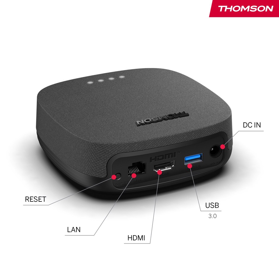 Thomson BOX PLUS 270G Smart TV box Grigio 4K Ultra HD 32 GB Wi-Fi Collegamento ethernet LAN