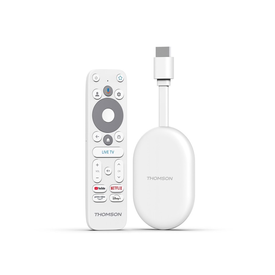Thomson Go Cast 150 HDMI 4K Ultra HD Google TV Bianco