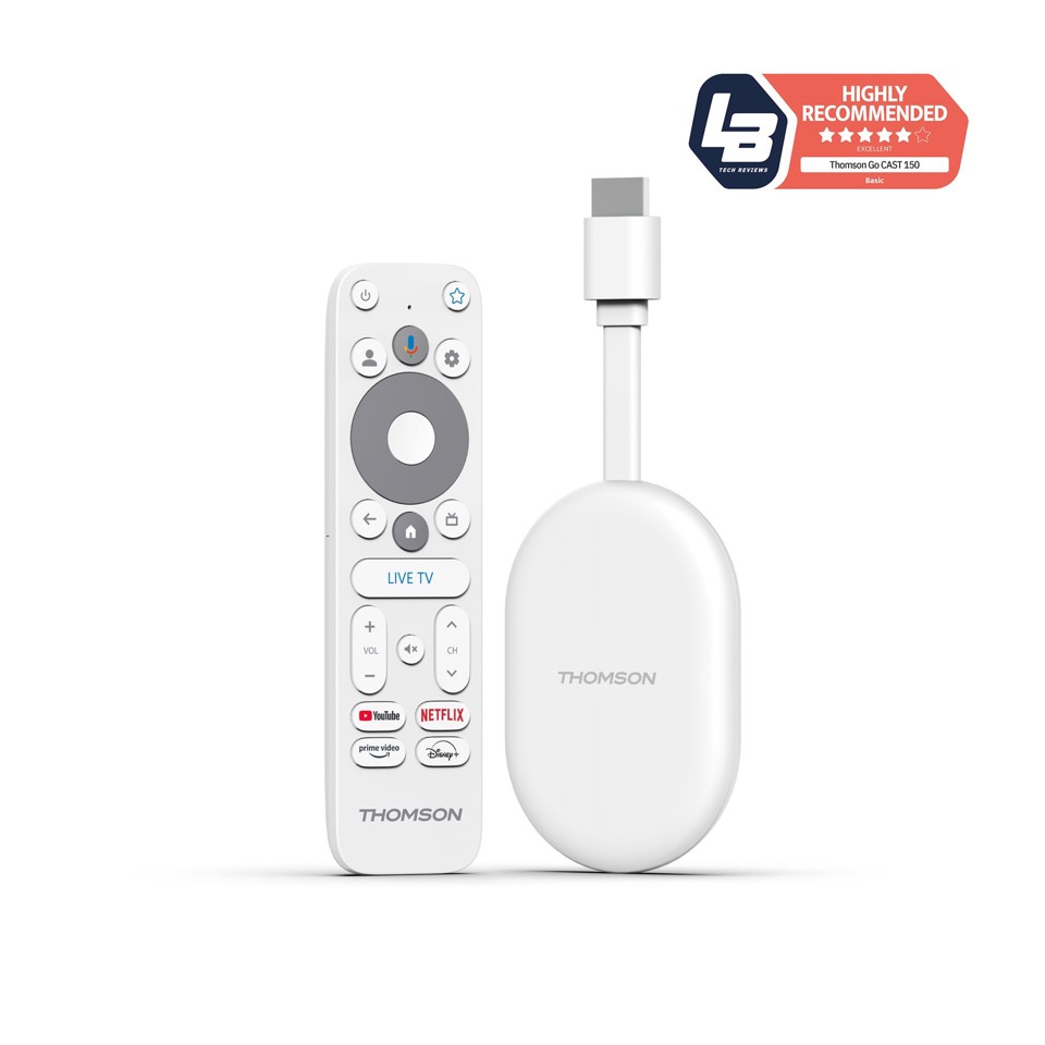 Thomson Go Cast 150 HDMI 4K Ultra HD Google TV Bianco