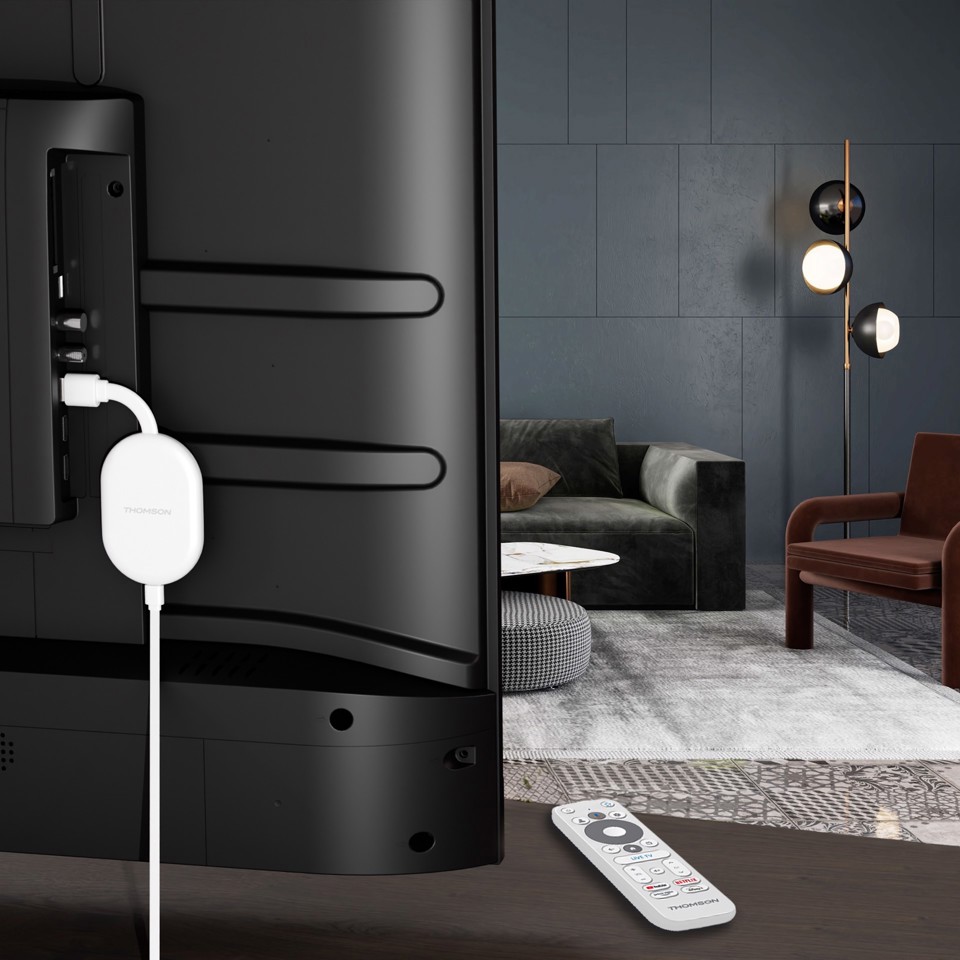 Thomson Go Cast 150 HDMI 4K Ultra HD Google TV Bianco