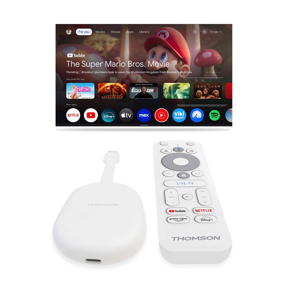 Thomson Go Cast 150 HDMI 4K Ultra HD Google TV Bianco