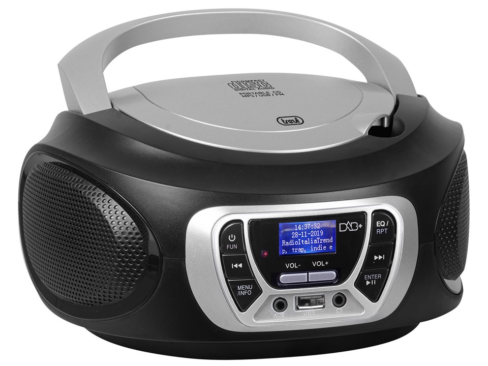 Trevi CMP 510 DAB Digitale 3 W DAB, DAB+, FM Nero Riproduzione MP3