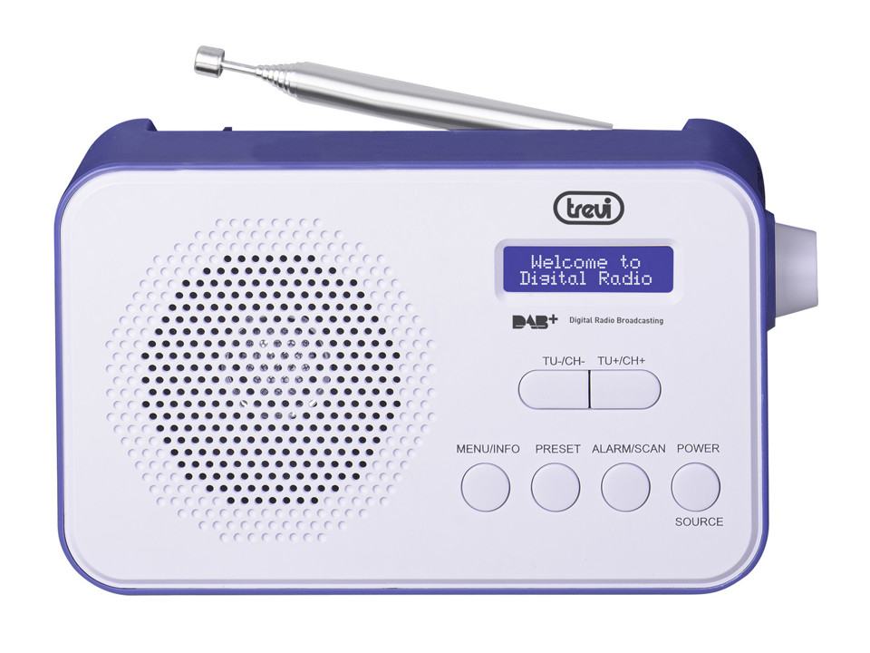 Trevi DAB 7F92 R Portatile Digitale Blu, Bianco
