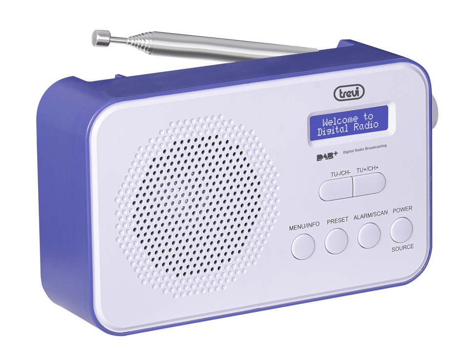 Trevi DAB 7F92 R Portatile Digitale Blu, Bianco