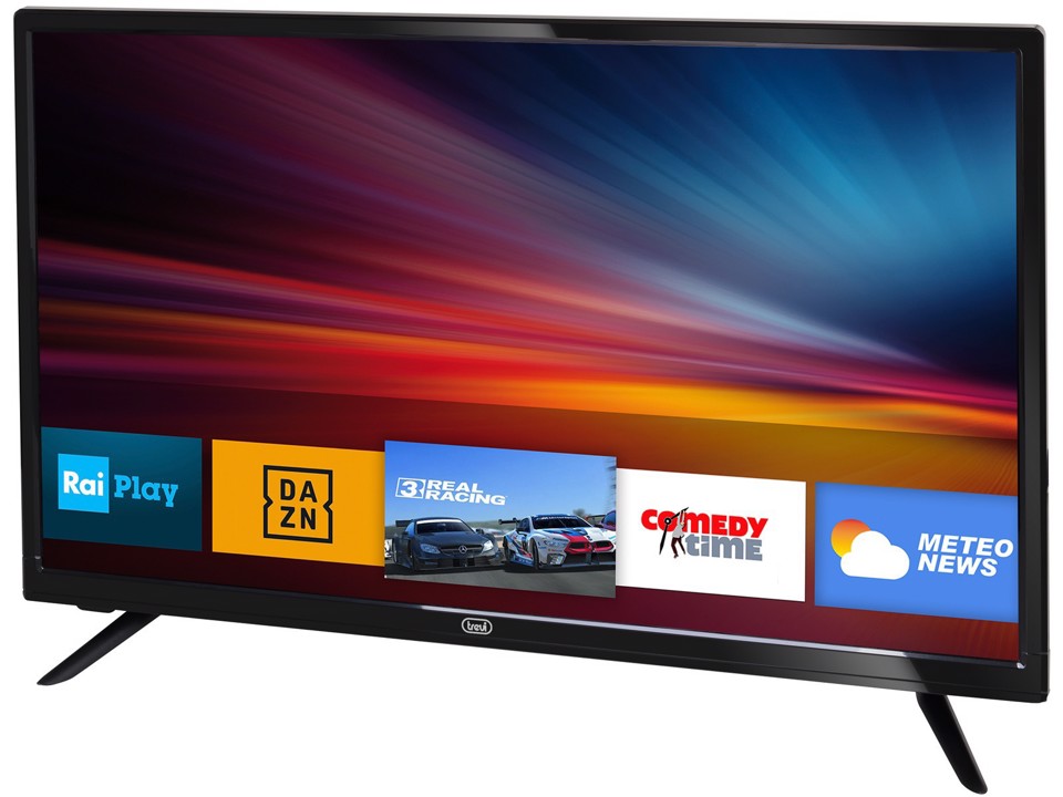 Trevi Smart TV Android 24" Digitale Terrestre e Satellitare Cavo Accendisigari 12V LTV 2410 SMART