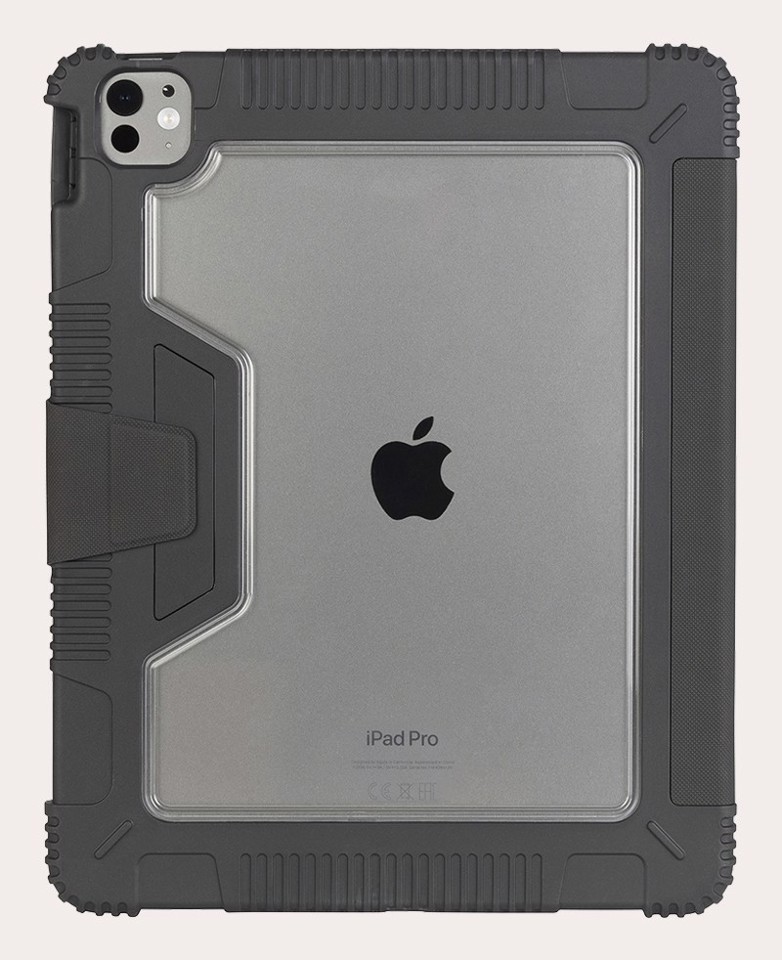 Tucano Educo 33 cm (13") Custodia a libro Nero, Trasparente