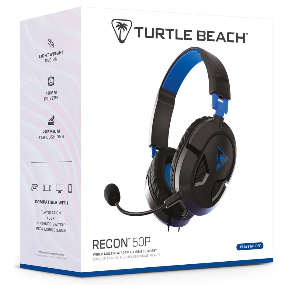 Turtle Beach Recon 50 Auricolare Cablato A Padiglione Giocare Nero, Blu