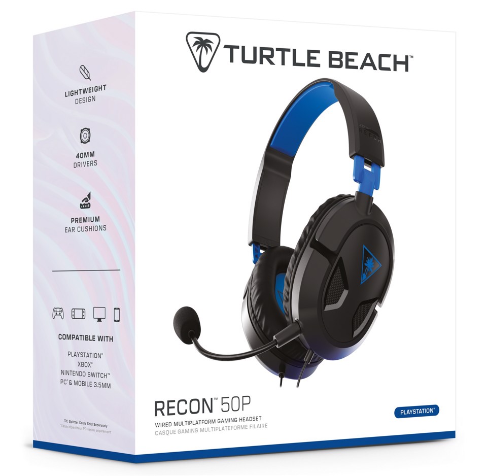Turtle Beach Recon 50P Cuffie Gaming - PS5, PS4, Xbox Series X o S, Xbox One e PC