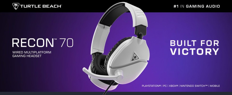 Turtle Beach Recon 70 Auricolare Cablato A Padiglione Giocare Bianco