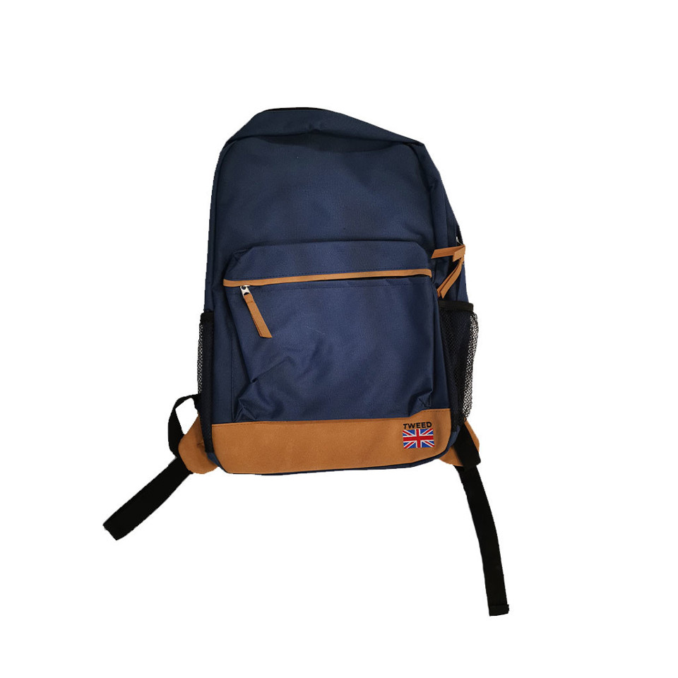 TWEED Zaino Compatto Blue + Camel