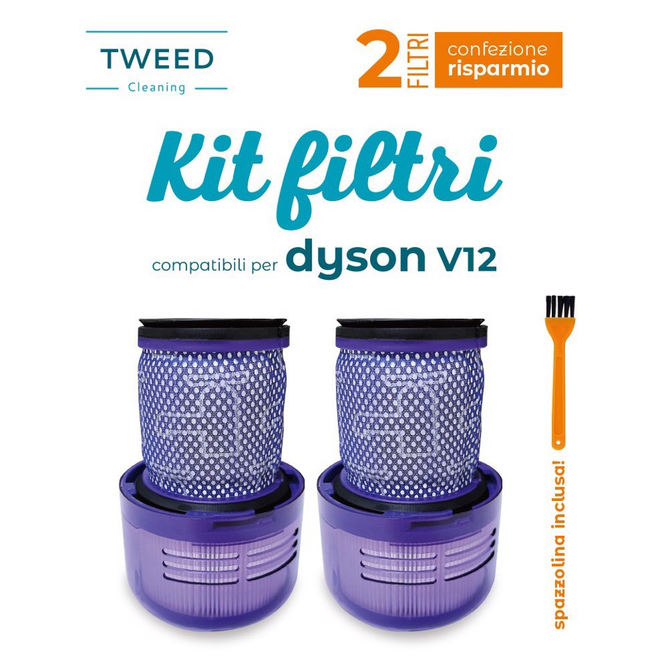 TWEED Kit filtri compatibili per Dyson V12