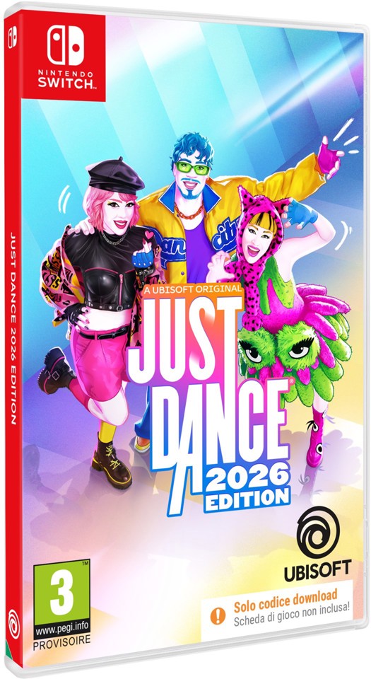 Ubisoft Just Dance 2026 Standard Cinese semplificato, Cinese tradizionale, Tedesca, DUT, Inglese, ESP, Francese, ITA, Giapponese, Coreano, Portoghese, Russo Nintendo Switch