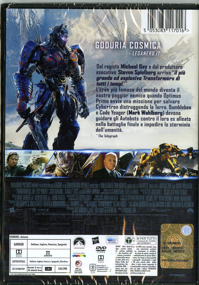 Universal Pictures Transformers: L'ultimo Cavaliere (DVD)