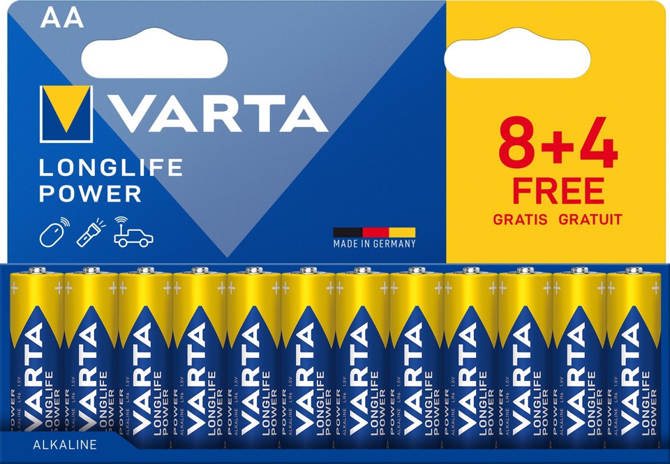 Varta Longlife Power AA Batteria monouso Stilo AA Alcalino