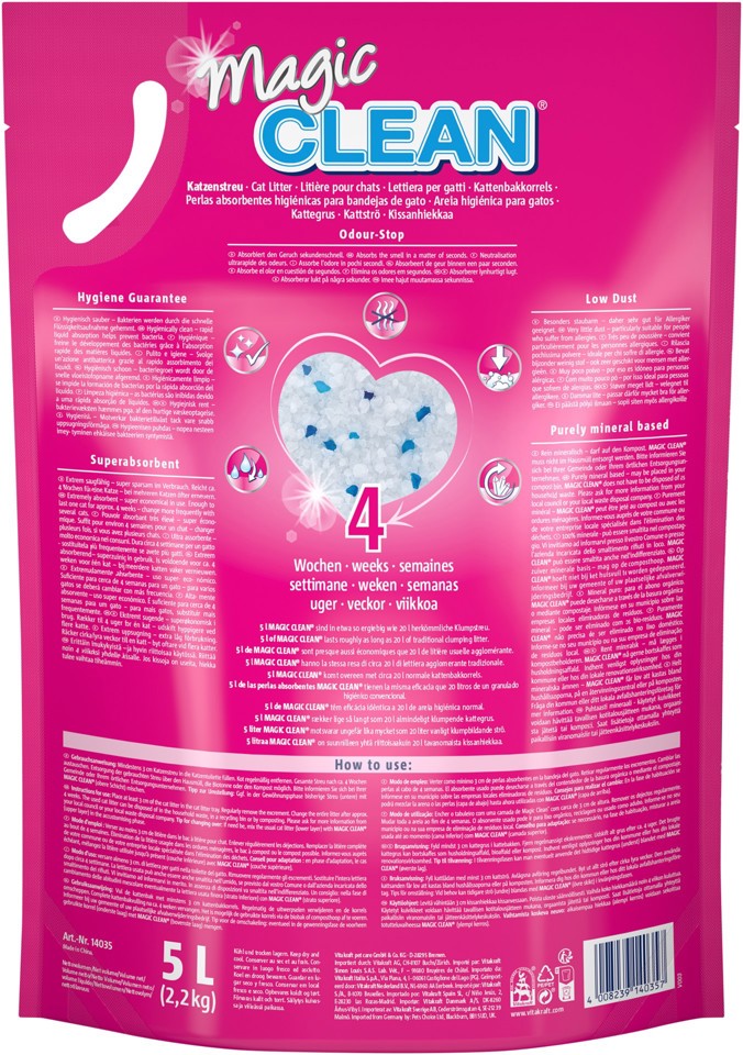 Vitakraft 14035 lettiera per gatti Magic clean 5L