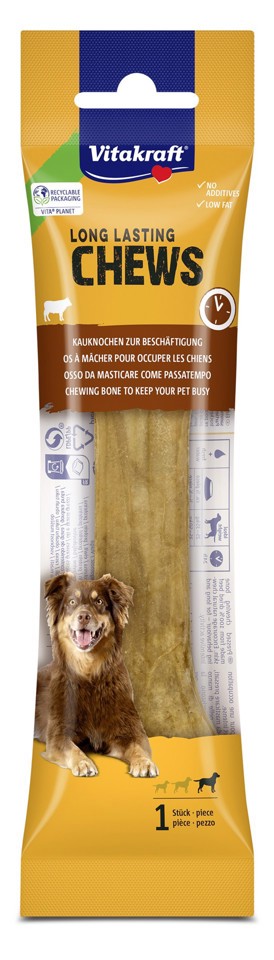 Vitakraft 58277 Chews Long Lasting osso pelle di bovino 14cm 60 g