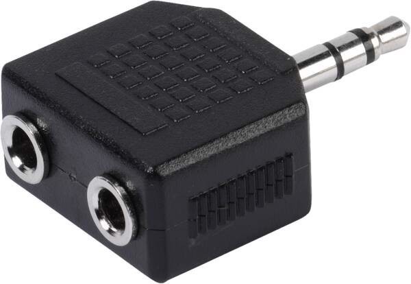 Vivanco VVADIVIJACK1M2F splitter audio Nero