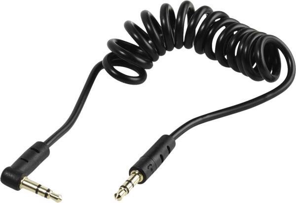 Vivanco VVAJACK90SPIR07GK cavo audio 0,75 m 3.5mm TRS Nero