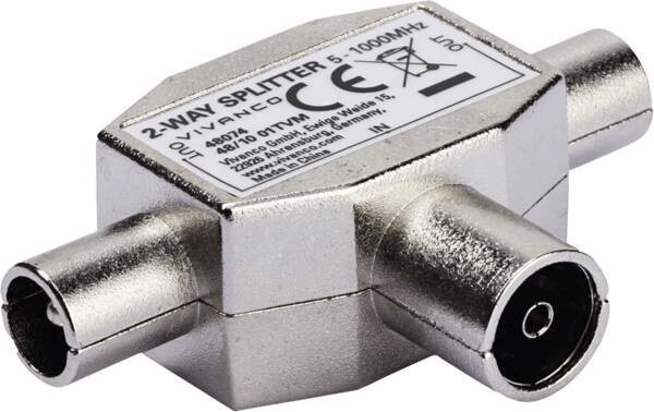 Vivanco VVANSHILD2M1F connettore coassiale 1 pz