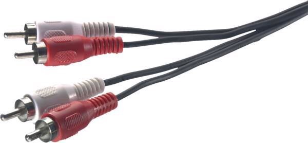 Vivanco VVAX2RCA50MM cavo audio 5 m 2 x RCA Nero