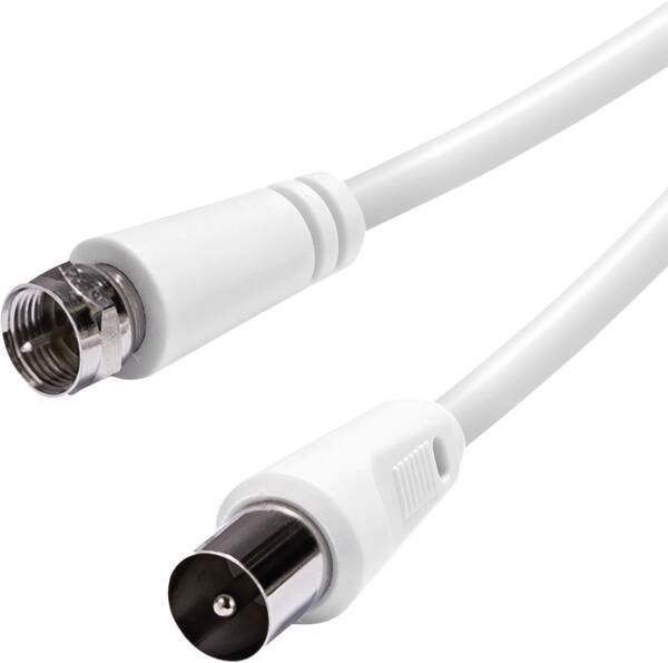 Vivanco VVSAT15COAXMMW cavo coassiale 1,5 m Tipo F Bianco